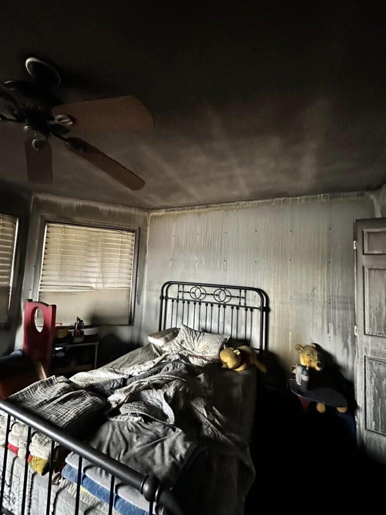house fire bedroom
